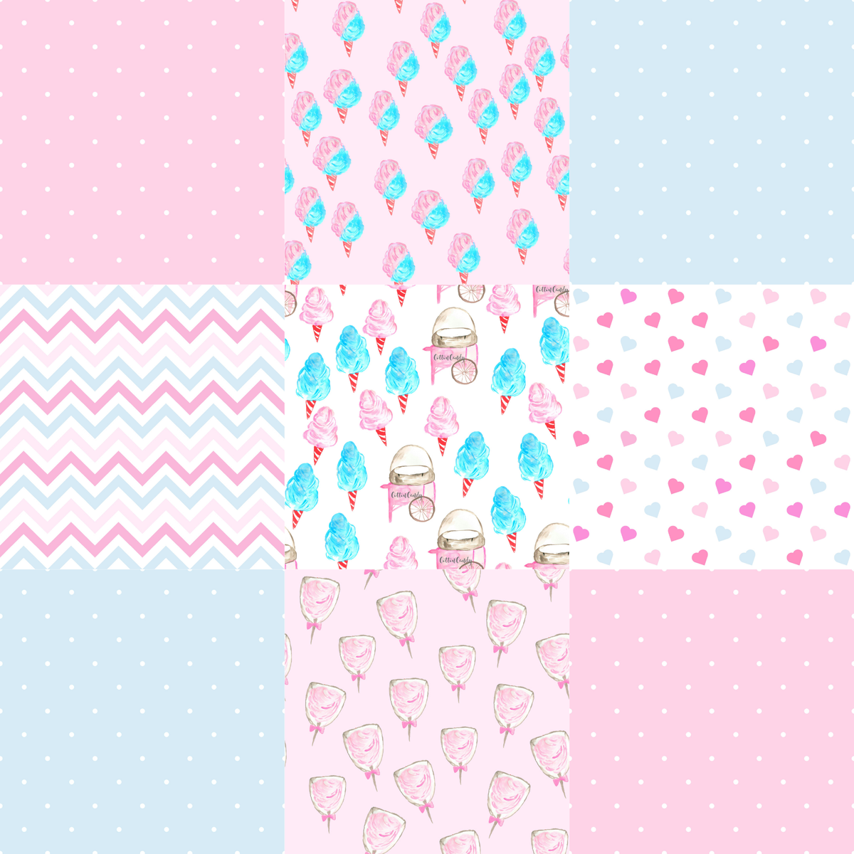 Printed Vinyl - Cotton Candy