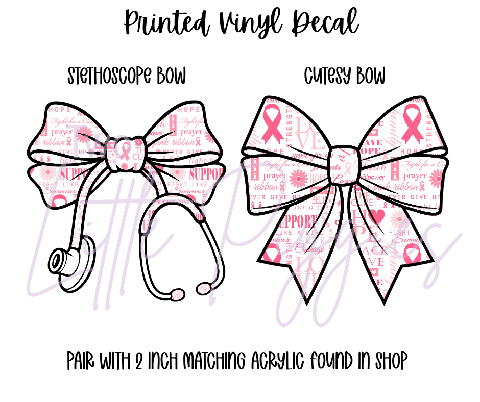 Printed Vinyl - Breast Cancer Awareness