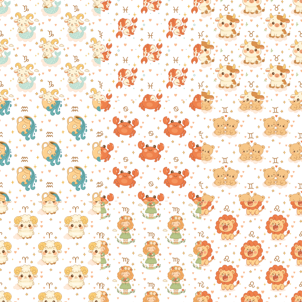 Printed Vinyl - Baby Zodiac