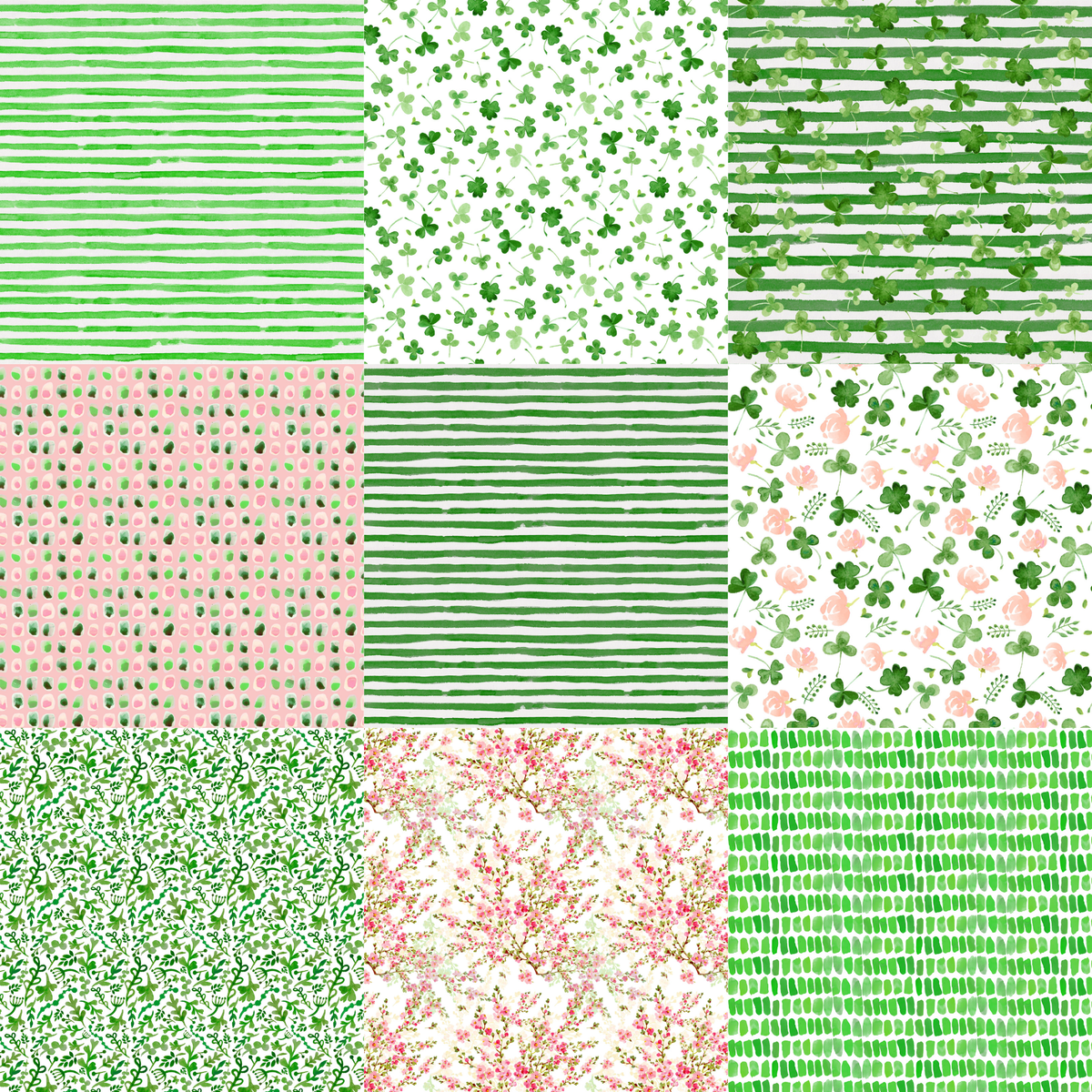 Printed Vinyl - St. Patrick's - Pink and Green