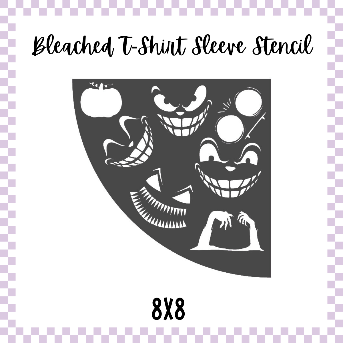 Bleached Tshirt Stencil - Spooky Halloween