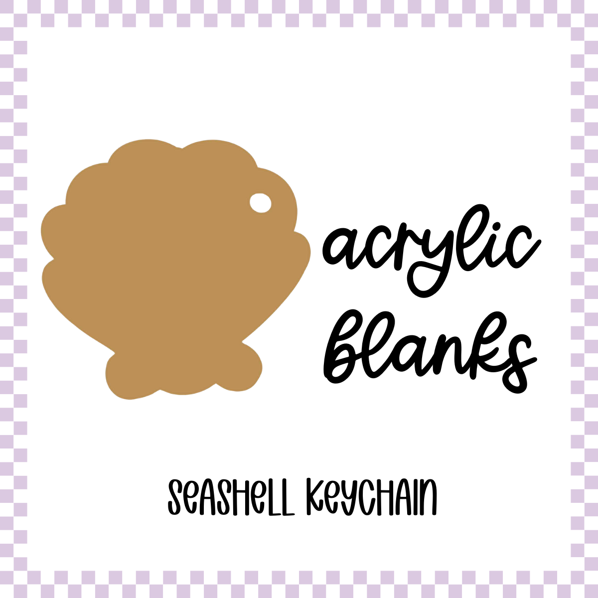 Acrylic Blank - Seashell (3pc)