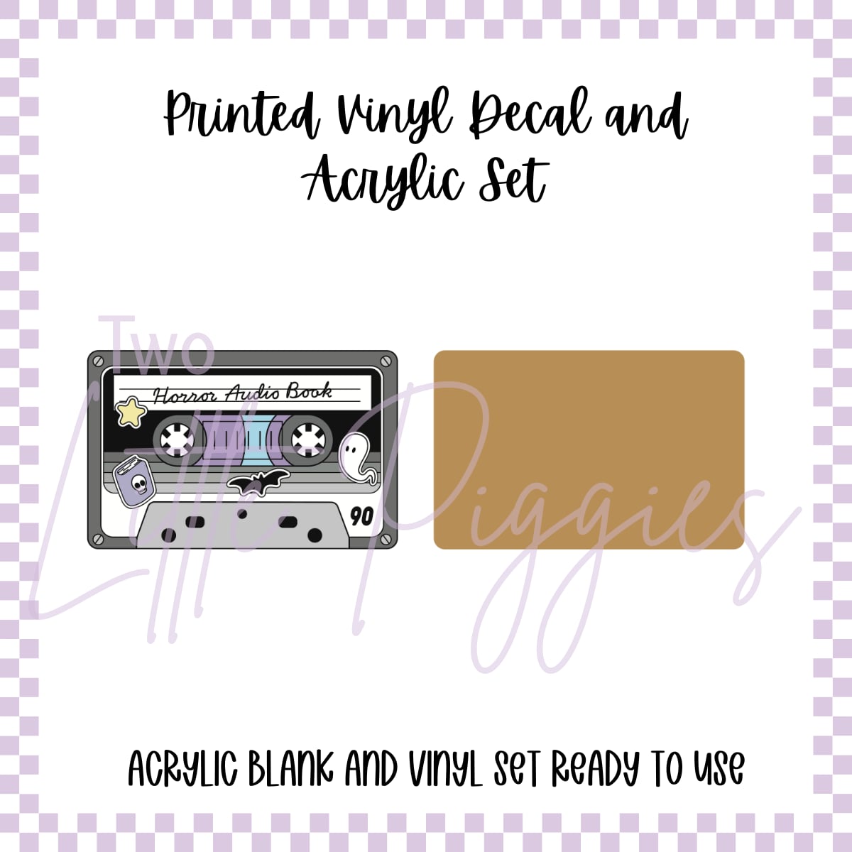 Printed Vinyl and Acrylic Set - Cassette Tapes - Horror Audio Book