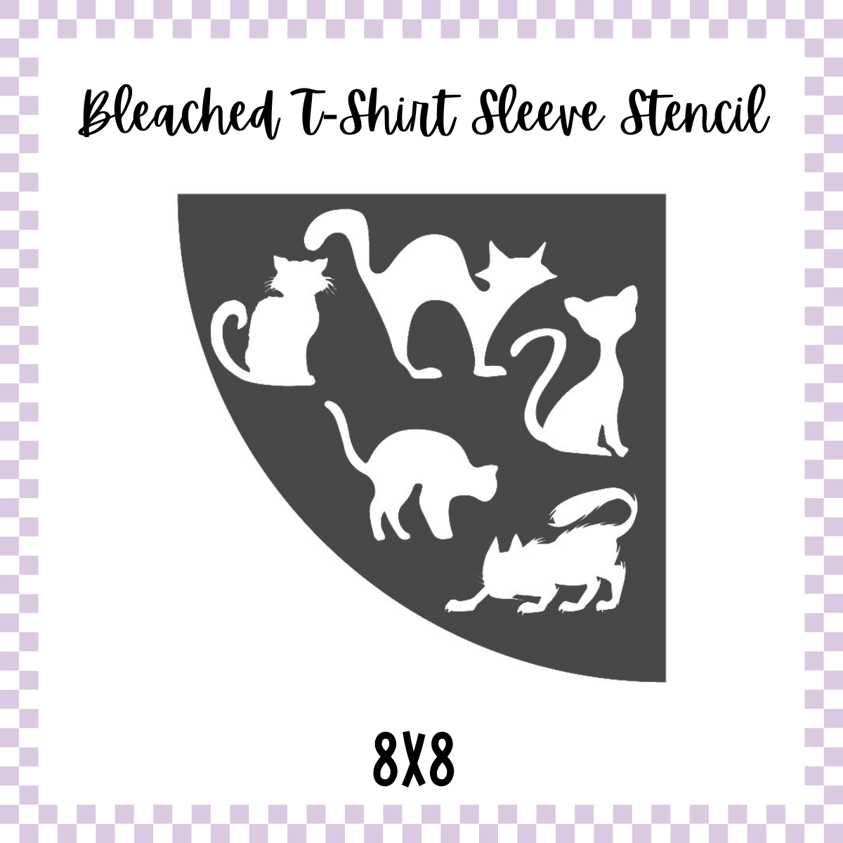 Bleached Tshirt Stencil - Black Cats