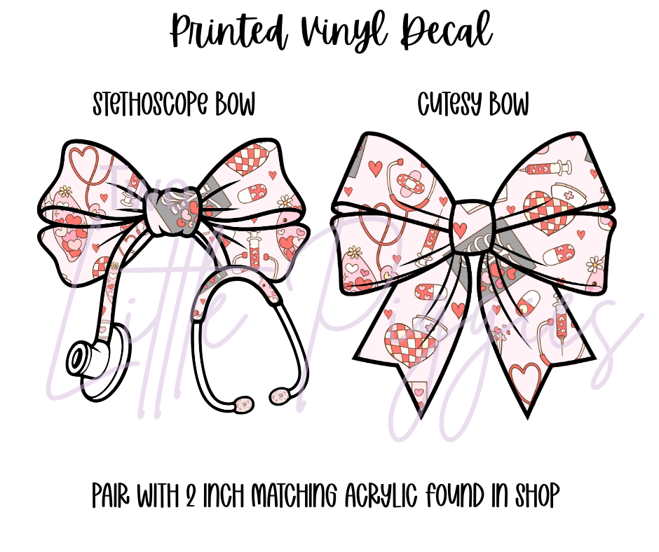 Printed Vinyl - Valentine - Nurse