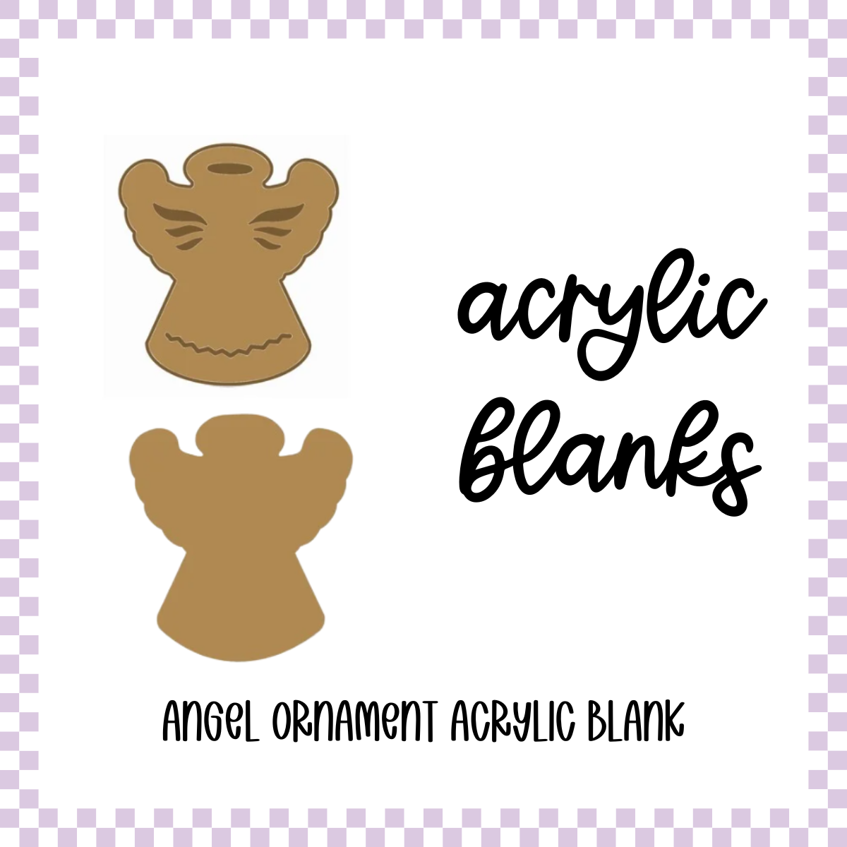 Acrylic Blank - Shaker/Snow Globe - Angel