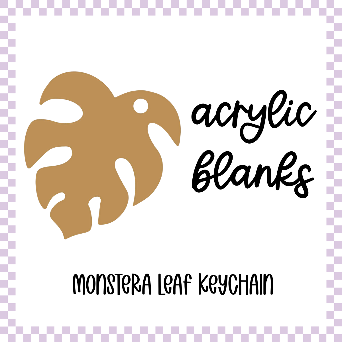 Acrylic Blank - Monstera Leaf (3pc)