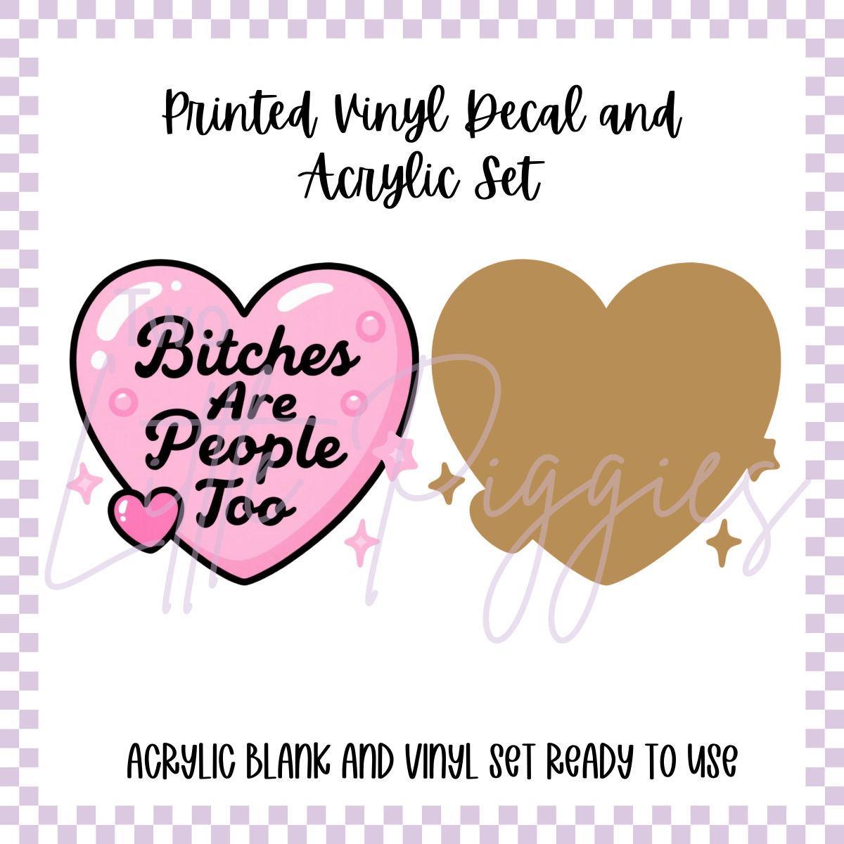 Printed Vinyl and Acrylic Set - B* are People Too