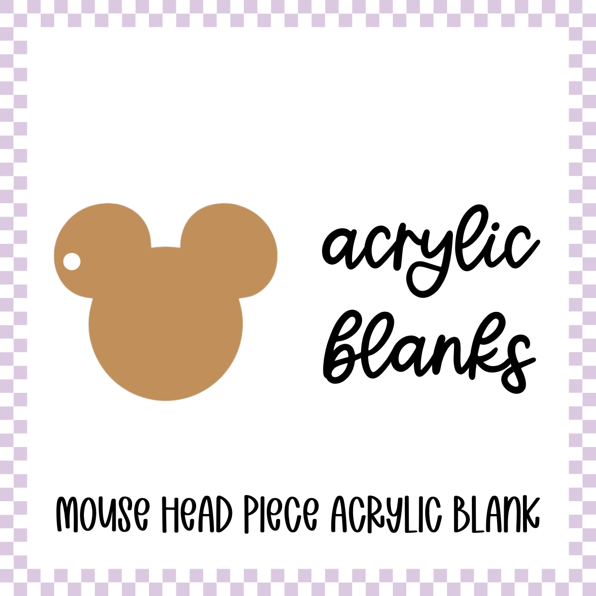 Acrylic Blank - Mouse Head