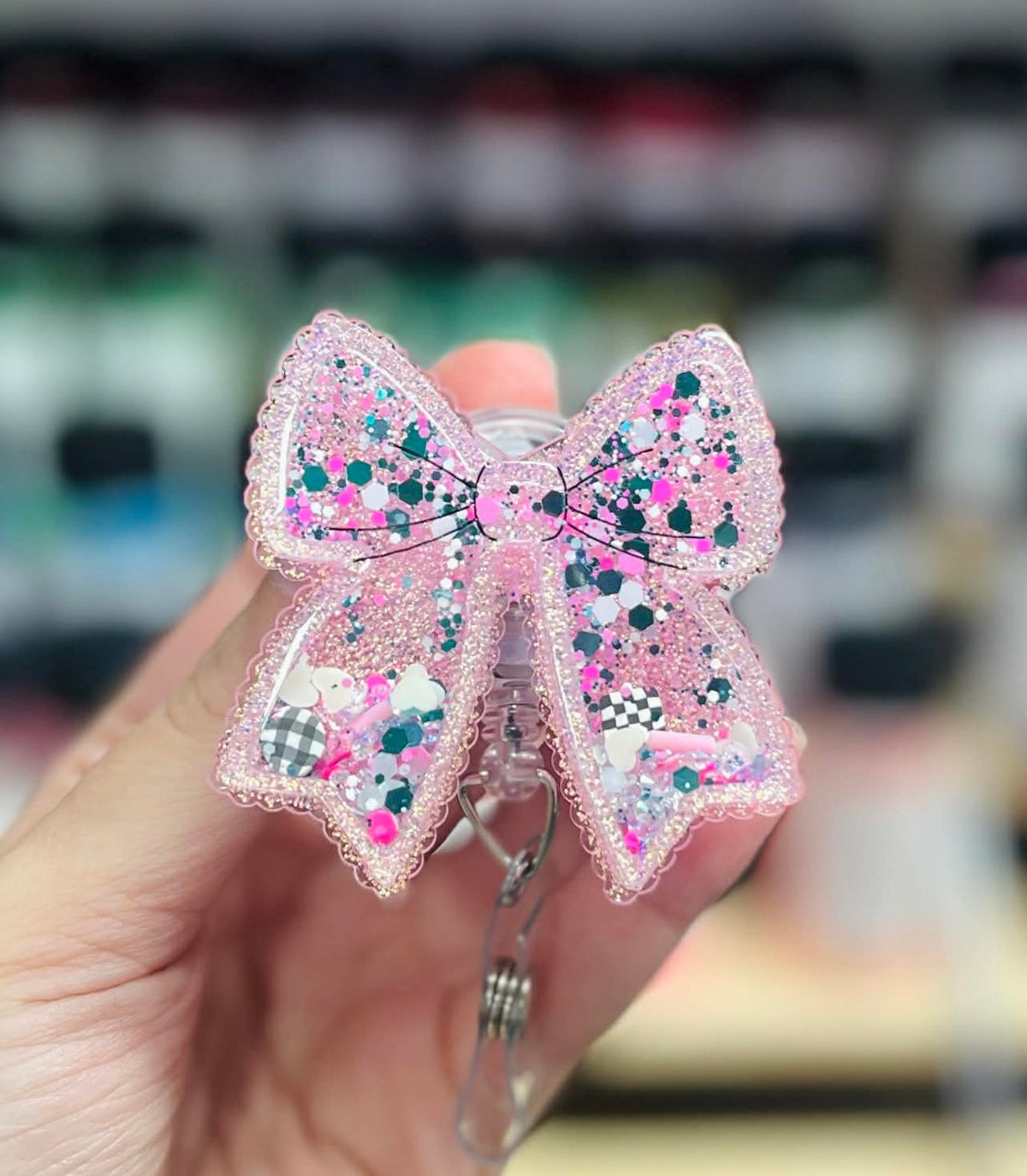 Acrylic Blank - Shaker/Snow Globe - Scalloped Bow