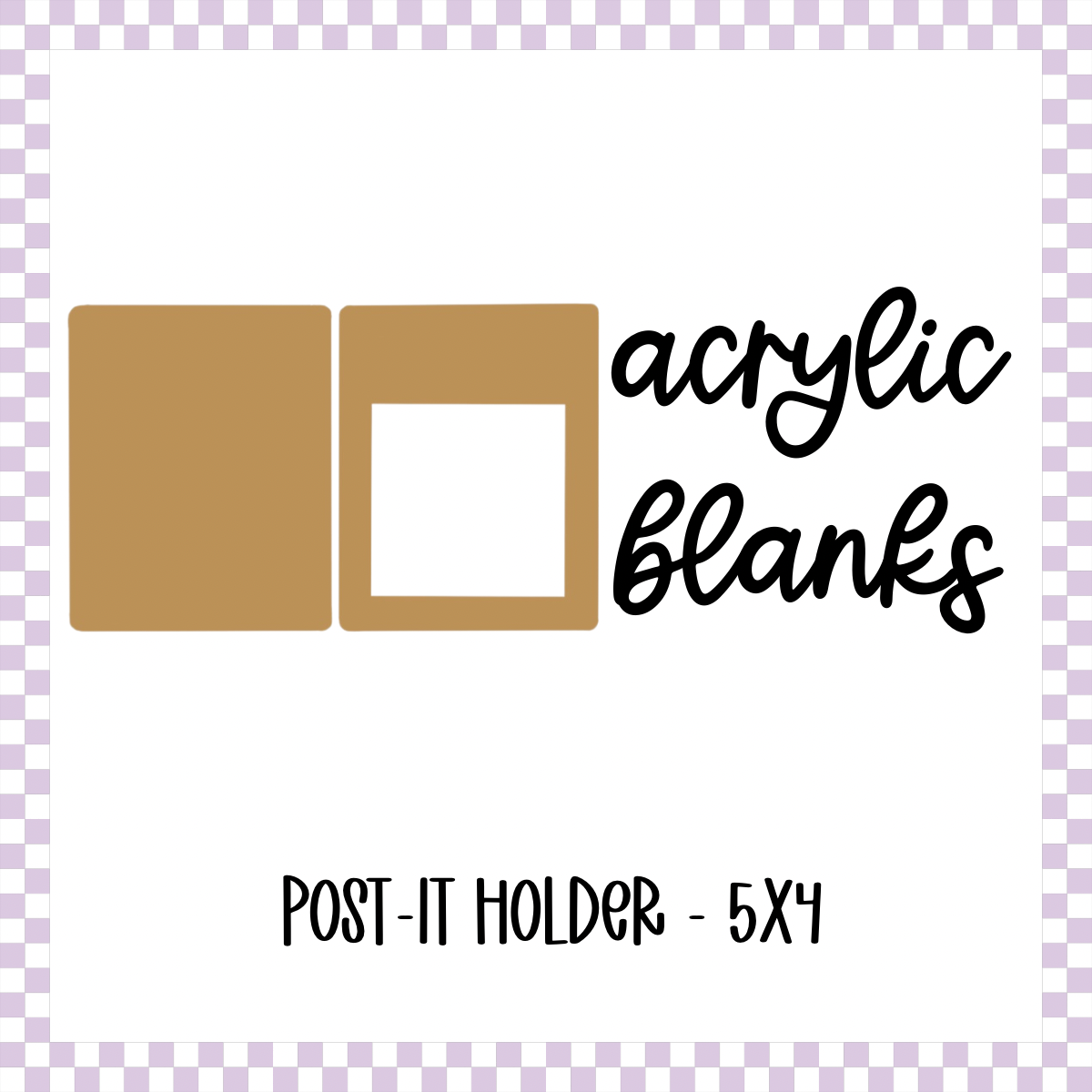 Acrylic Blank - Post It Note Holder (3 sets)