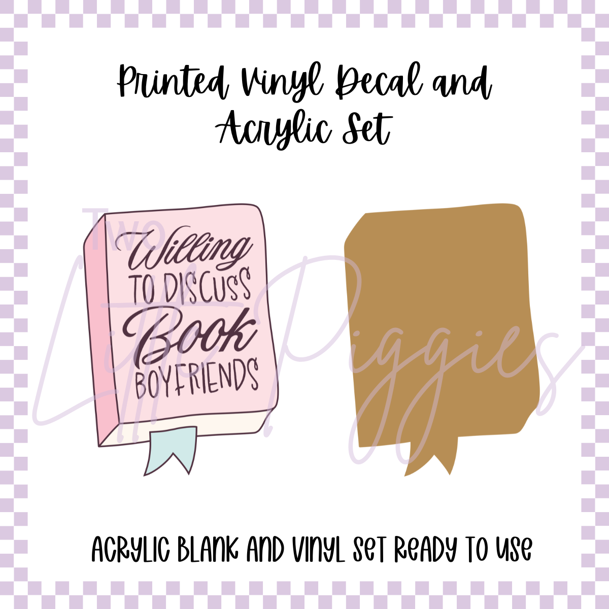 Printed Vinyl and Acrylic Set - Pastel Bookish - Book Boyfriends