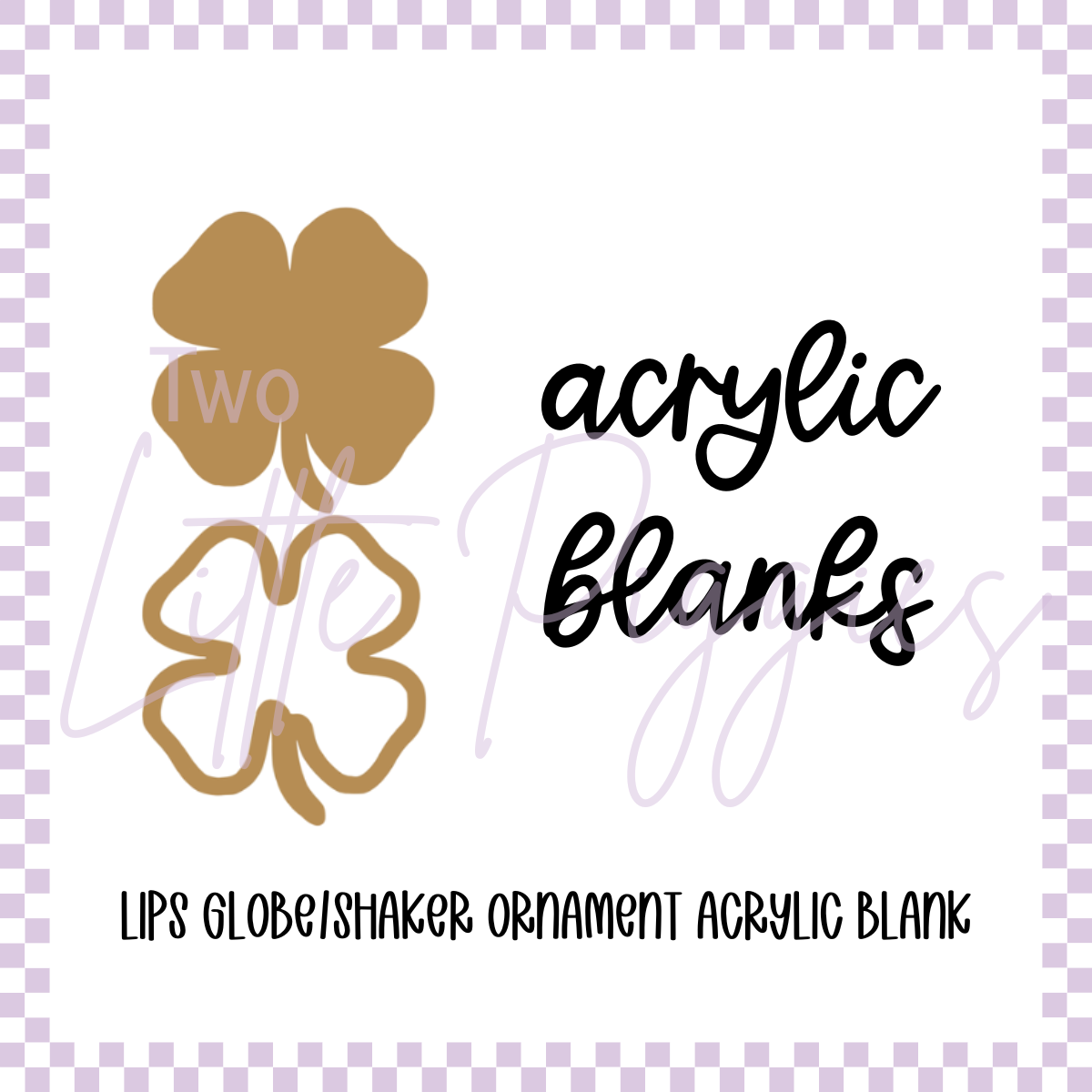 Acrylic Blank - Shaker/Snow Globe - Shamrock