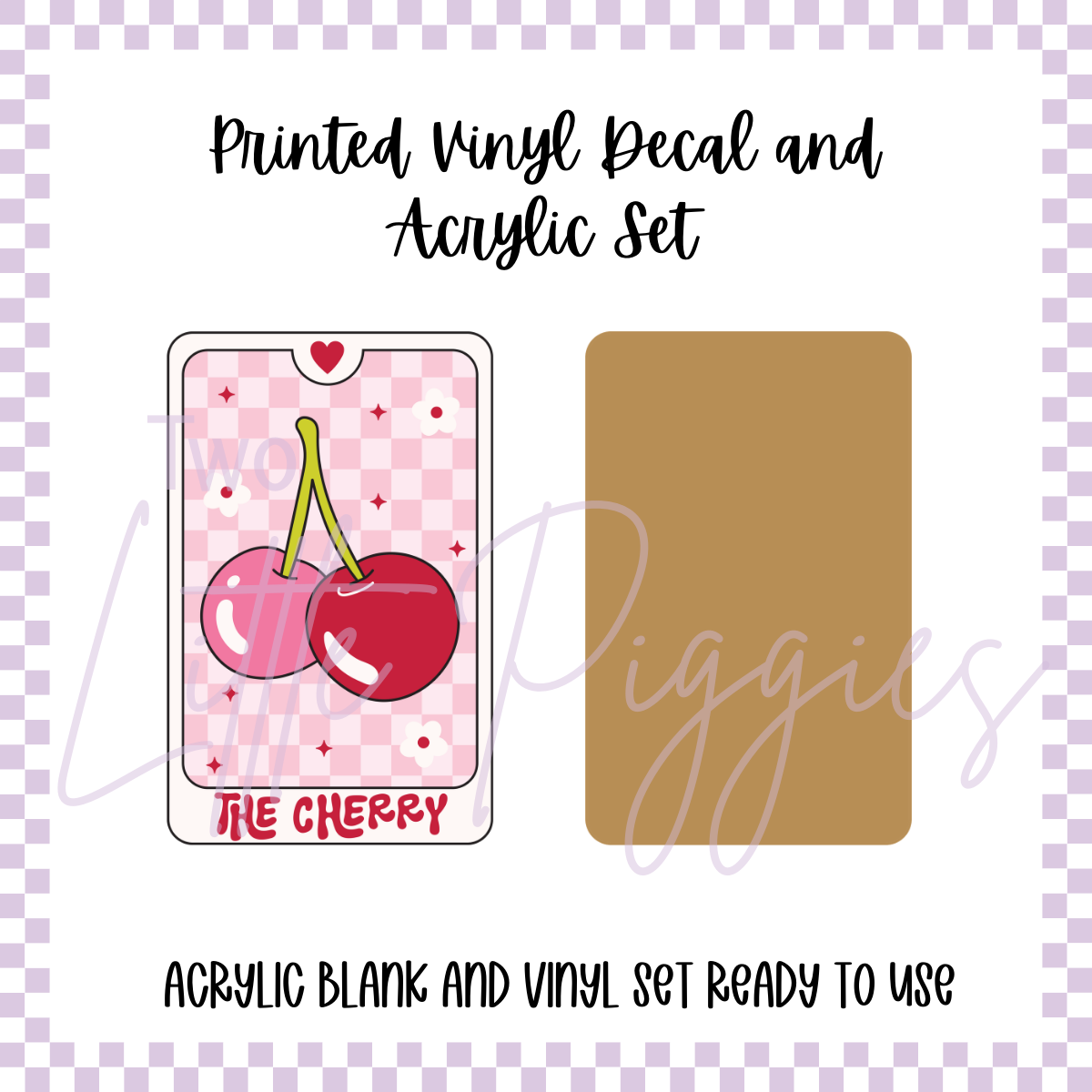 Printed Vinyl and Acrylic Set - Tarot - The Cherry