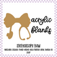 Acrylic Blank - Stethoscope Bow (3pc)