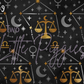 Printed Vinyl - Libra - Black and Gold