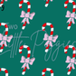 Printed Vinyl - Peppermint Holiday