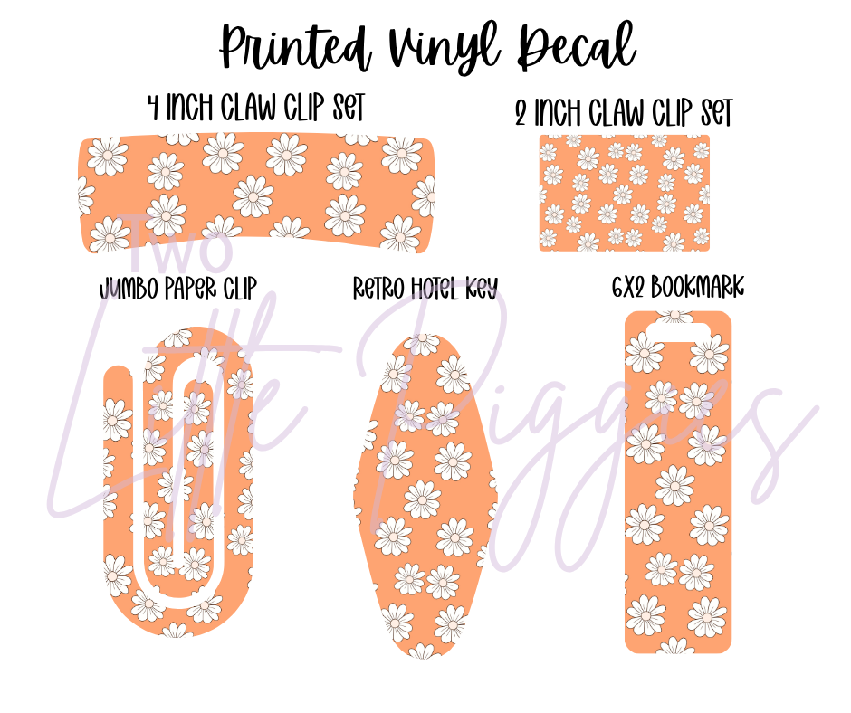 Printed Vinyl - Boho Orange and Pink