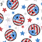 Printed Vinyl - 4th of July - Stars and Bows