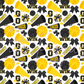 Printed Vinyl - Cheer - Yellow and Black