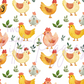 Printed Vinyl - Chickens 2
