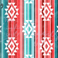 Printed Vinyl - Coral Aqua Aztec