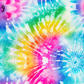 Printed Vinyl - Rainbow Tie Dye