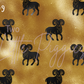 Printed Vinyl - Aries - Black and Gold