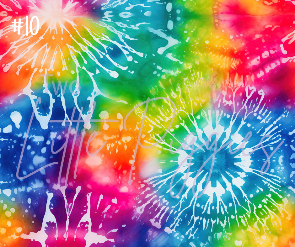 Printed Vinyl - Rainbow Tie Dye