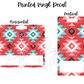 Printed Vinyl - Coral Aqua Aztec