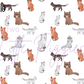 Printed Vinyl - Cute Cats