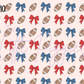 Printed Vinyl - Football and Bows