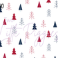 Printed Vinyl - Christmas - Navy and Berry