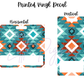 Printed Vinyl - Orange Turquoise Aztec