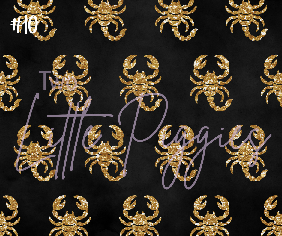 Printed Vinyl - Scorpio - Black and Gold