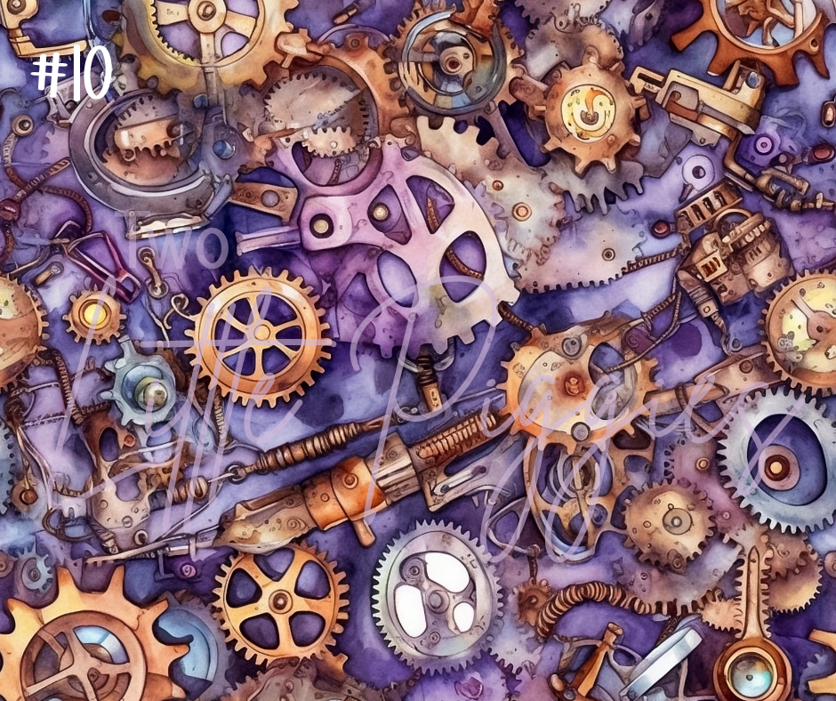 Printed Vinyl - Colorful Steampunk