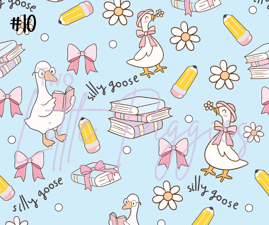 Printed Vinyl - Back to School - Silly Goose