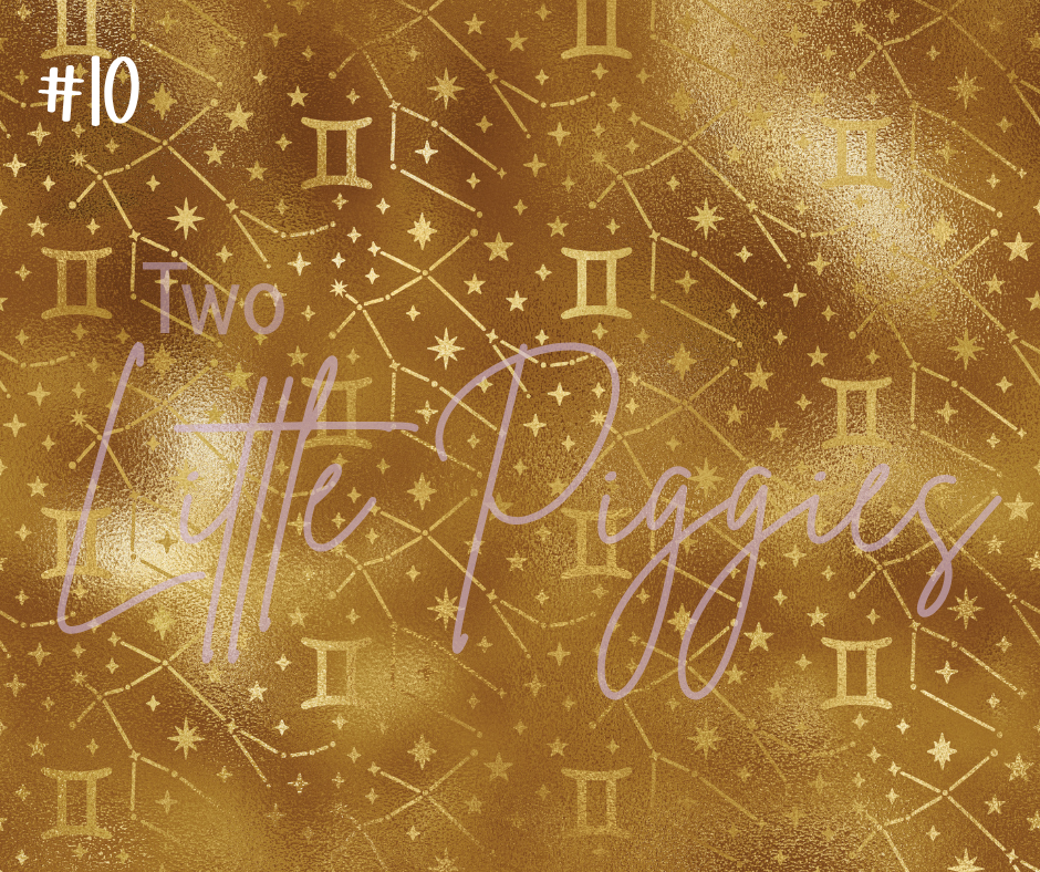 Printed Vinyl - Gemini - Black and Gold