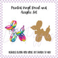 Printed Vinyl and Acrylic Set - Rainbow Balloon Dog