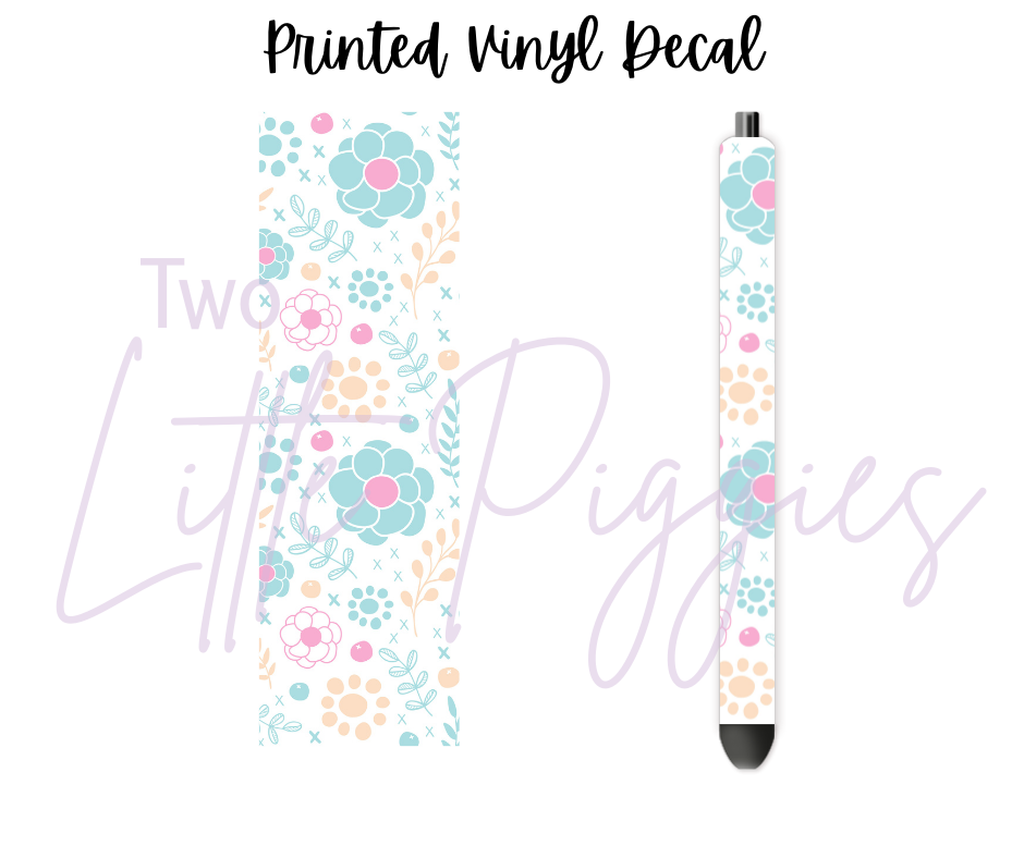 Printed Vinyl - Springtime Flowers