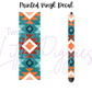 Printed Vinyl - Orange Turquoise Aztec