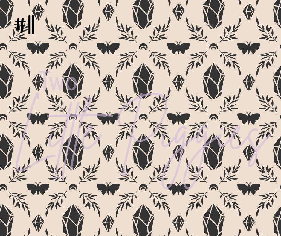 Printed Vinyl - Onyx and Ivory