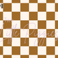 Printed Vinyl - Checkers - Boho Muted