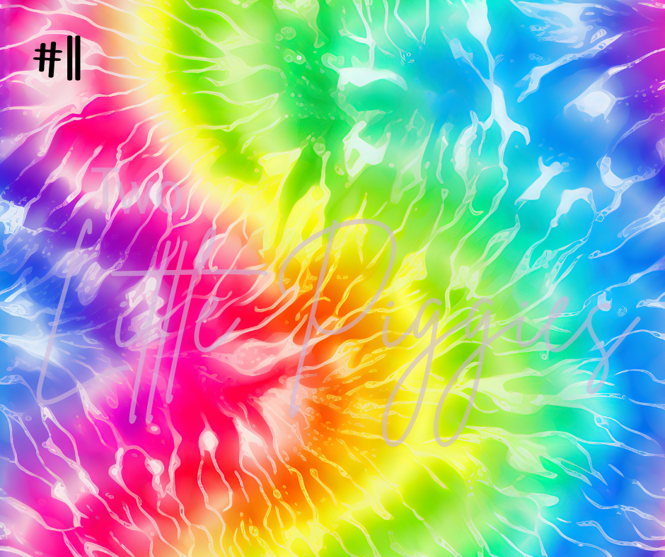 Printed Vinyl - Rainbow Tie Dye