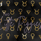 Printed Vinyl - Taurus - Black and Gold