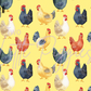 Printed Vinyl - Chickens 2