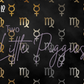 Printed Vinyl - Virgo - Black and Gold