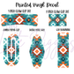 Printed Vinyl - Orange Turquoise Aztec