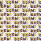 Printed Vinyl - Football - Purple and Gold