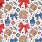 Printed Vinyl - Football and Bows
